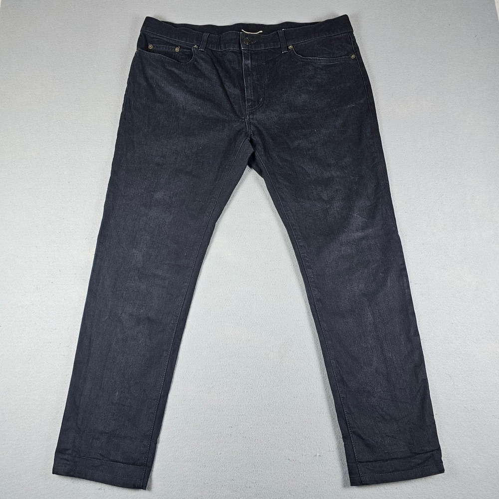 Saint Laurent Jeans Mens 36 Black Overdyed D02 M/SK-LW Skinny Low Waist Straight